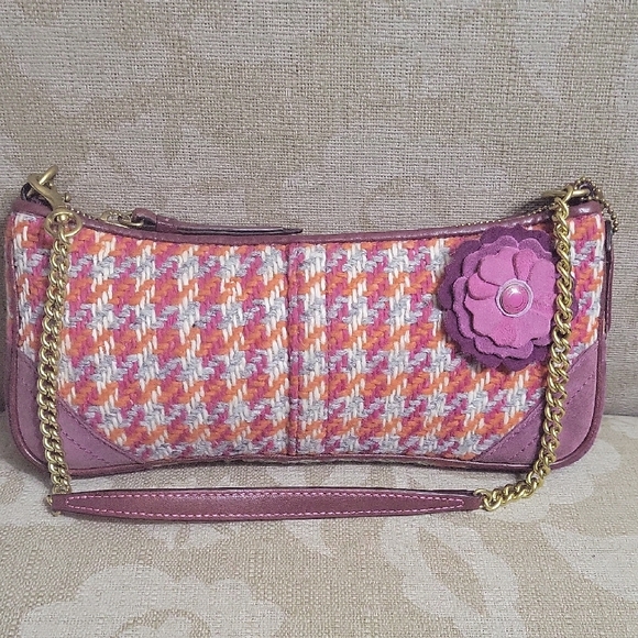 COACH NWOT TWEED WOOL SUEDE SHOULDER BAG - Picture 11 of 13